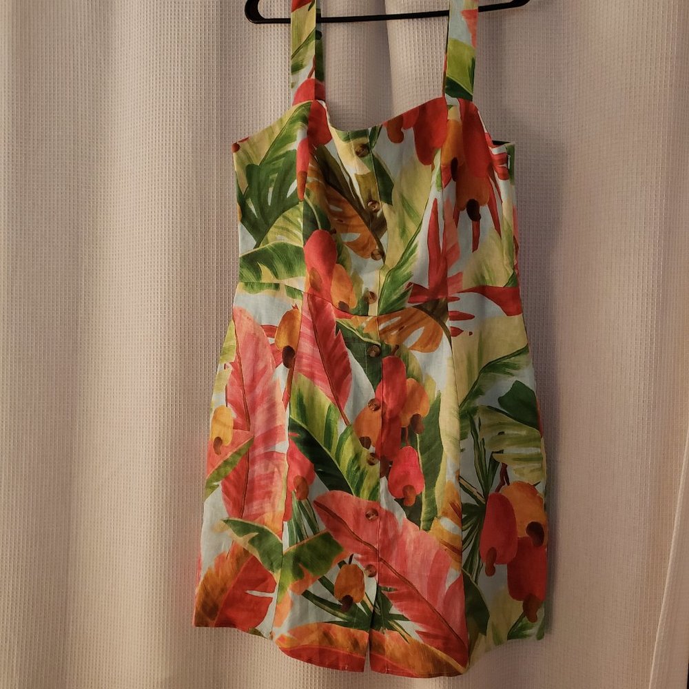 NEW Farm Rio Nisa Linen Mini Dress XL